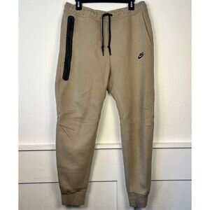 Nike Tech Fleece Sweatpants Large Tan Track Pants Windrunner Jogger Bag Pocket